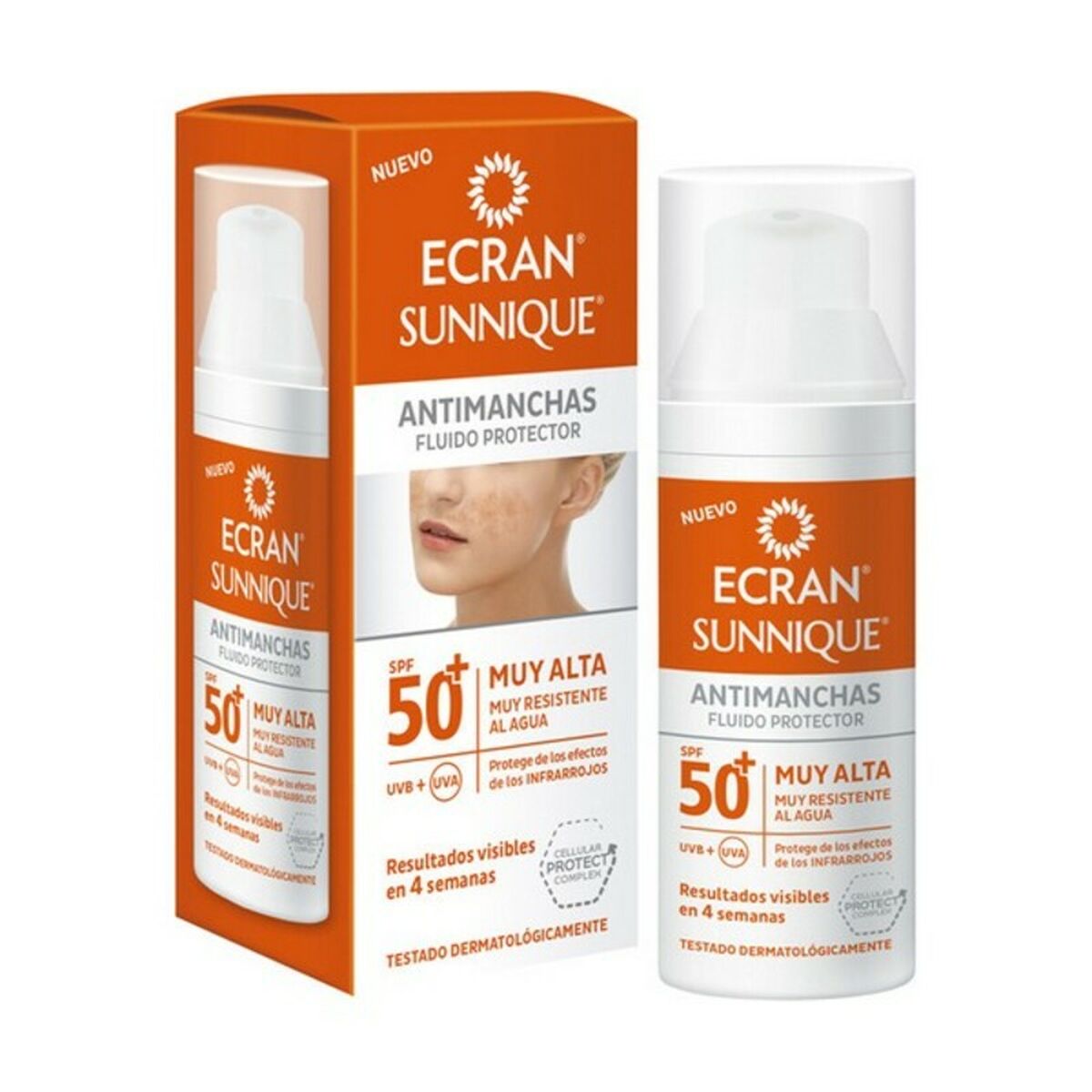 Antibrunflekk Solkrem Ecran 484016 Spf 50 Spf 50+ 50 ml